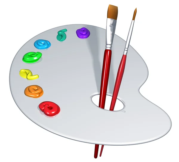Isolated artist palette — Stock Photo, Image