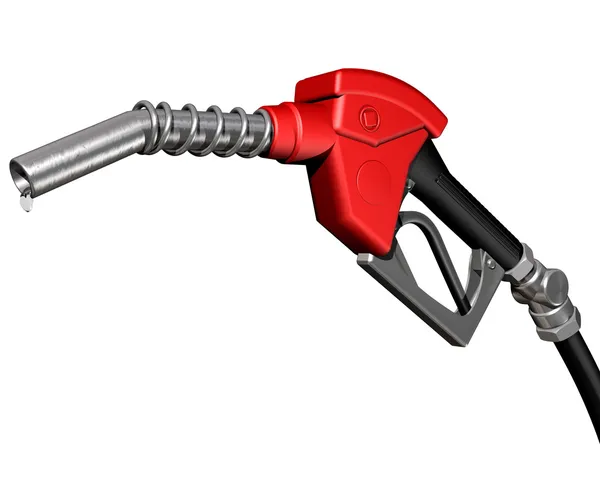 Droppande gas pump munstycke Stockfoto