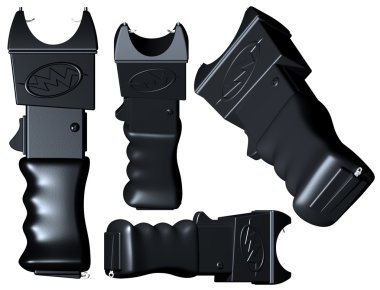 Stun gun from different angles clipart