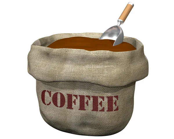 Worek kawy — Zdjęcie stockowe