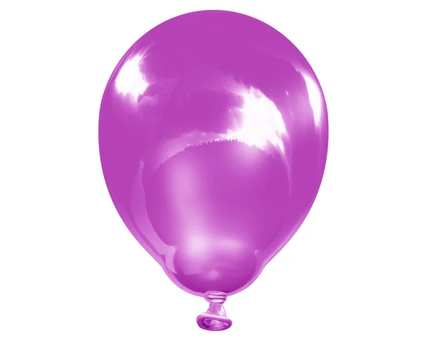 Pojedynczy odblaskowe balon fioletowy — Zdjęcie stockowe