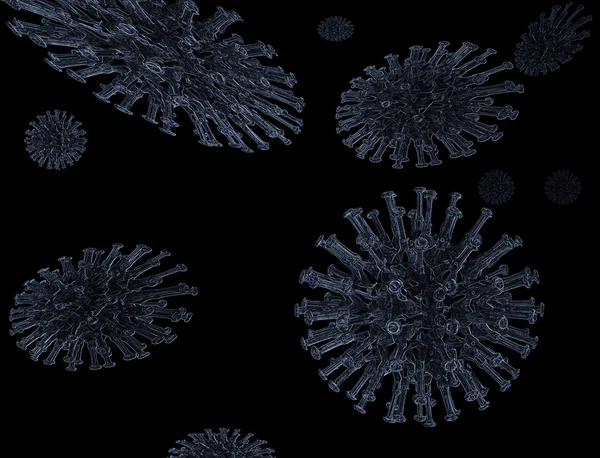 Illustration av ett pandemiskt virus — Stockfoto