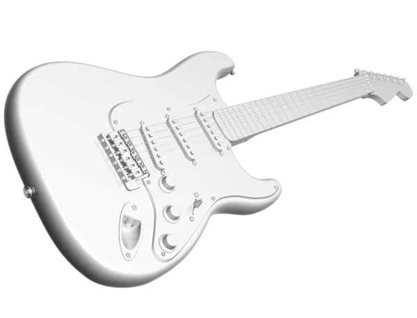 Alle witte gitaar — Stockfoto