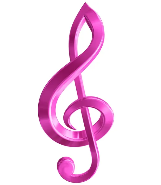 Chiave di violino rosa — Foto Stock