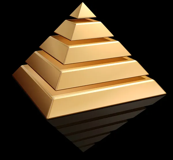Золотий піраміда — стокове фото