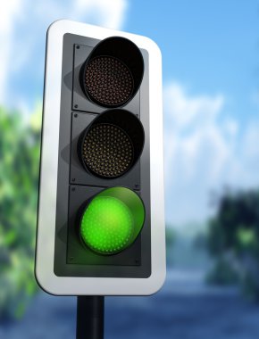 Green traffic light clipart