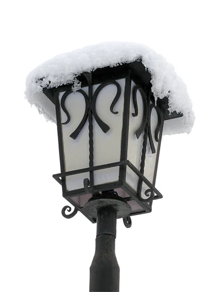 灯笼与雪 — 图库照片
