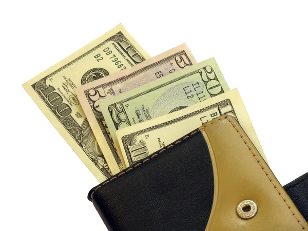 Cash in a purse — Stock Photo, Image