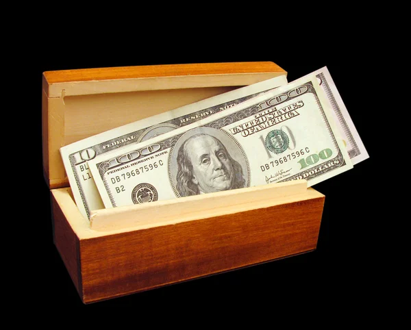 stock image Box with money