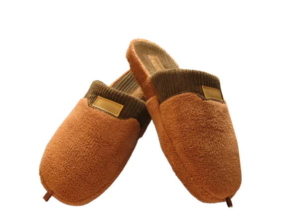 Brown slippers — Stock Photo, Image