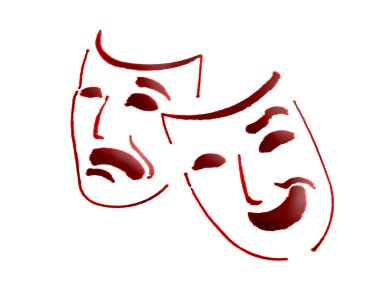 Red theatre masks clipart