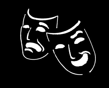 Theatre masks clipart