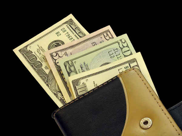 Dinero en un bolso —  Fotos de Stock