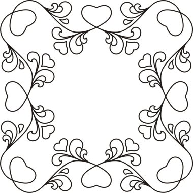 Frame with hearts clipart