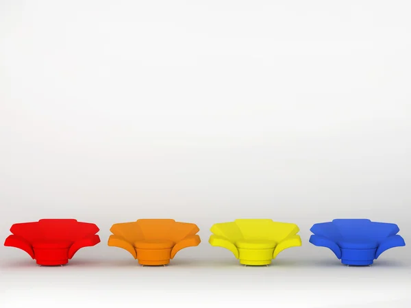 Four armchairs — Stock Photo, Image