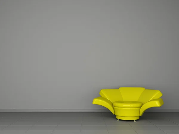 Yellow armchair — Stock Photo, Image