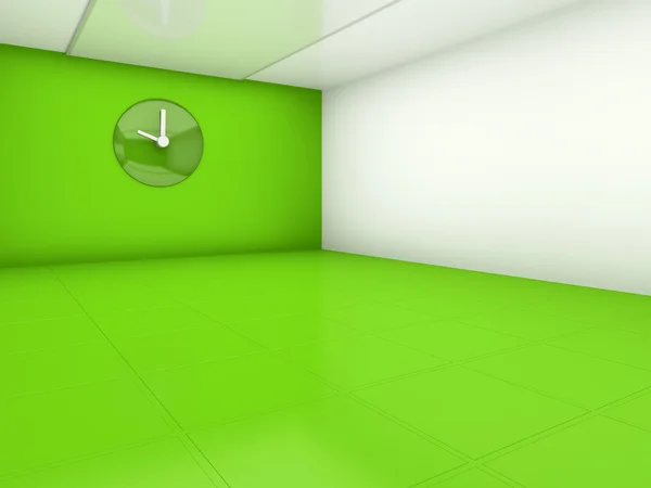 Grünes Zimmer leer — Stockfoto