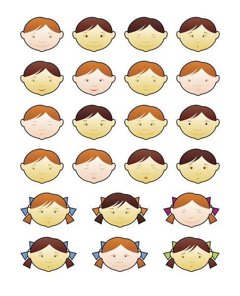 Children's faces — Stock Vector © Andrey76 #2209461