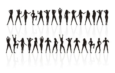 Figures of girls 1 clipart