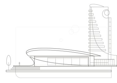 Modern architecture (drawing) clipart