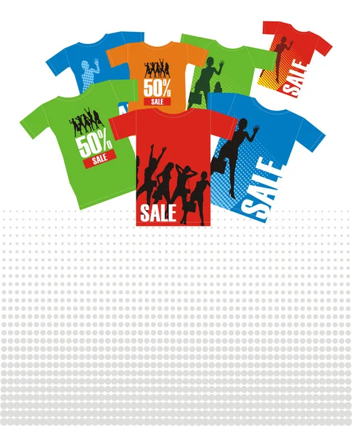 Composição com camisetas 3 — Vetor de Stock