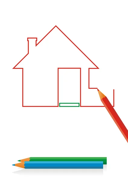 Dům kresba 2 — Stockový vektor