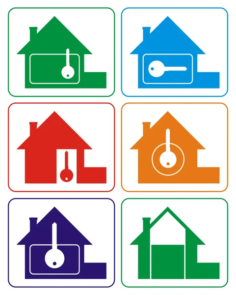 Dom logo (kolory) — Wektor stockowy