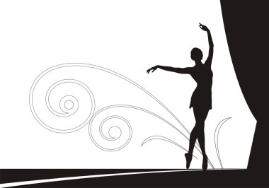 The dancing ballerina 2 clipart