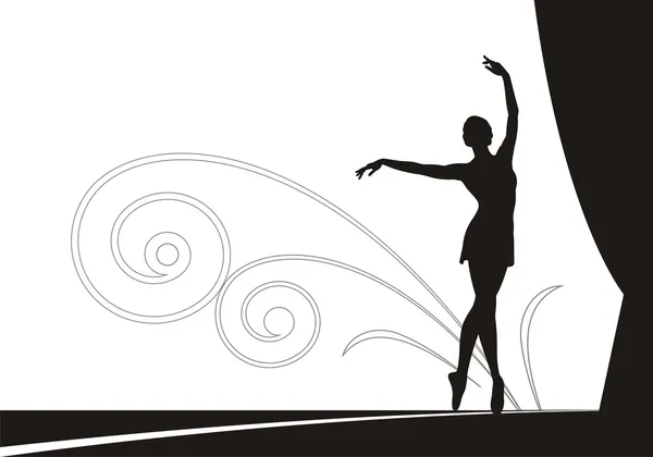 A táncoló balerina 2 — Stock Vector