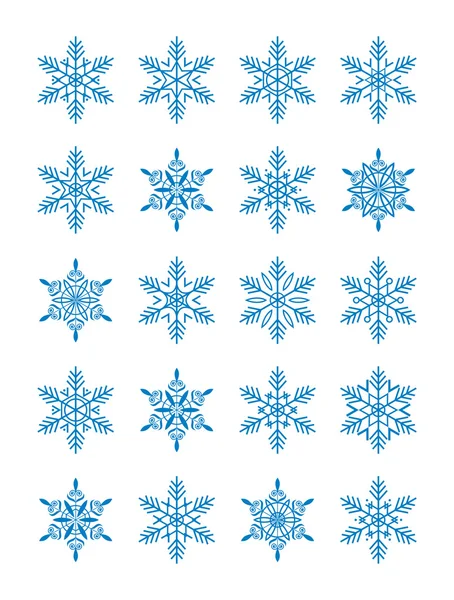 Новорічні сніжинки 1 — стоковий вектор