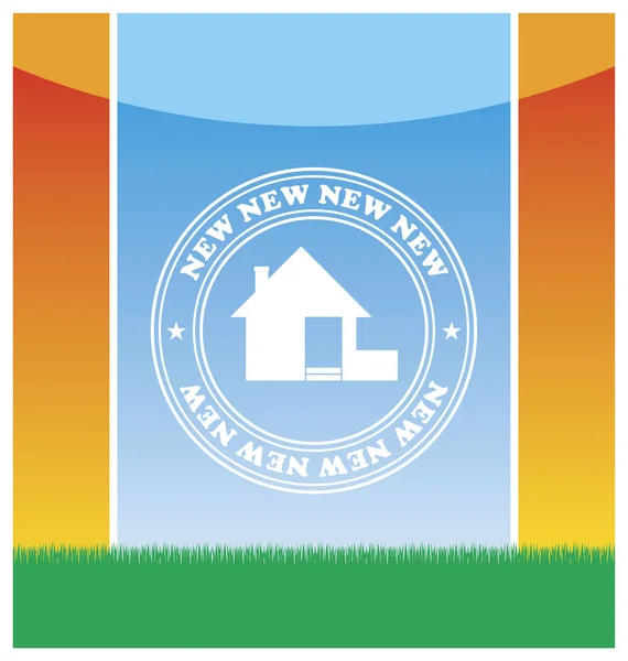 Emblema de la nueva casa 3 — Archivo Imágenes Vectoriales