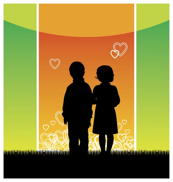The first love — Stock Vector