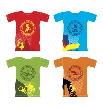 T-shirts for extreme sports 1 clipart