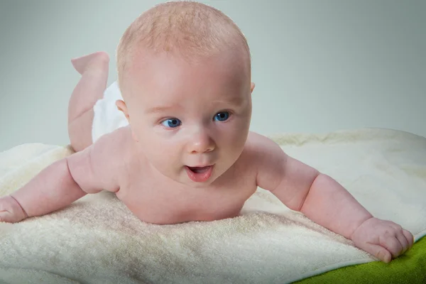 Surprised baby boy portrait — Stock Photo, Image
