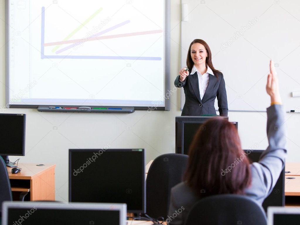 Corporate trainning - woman presenting