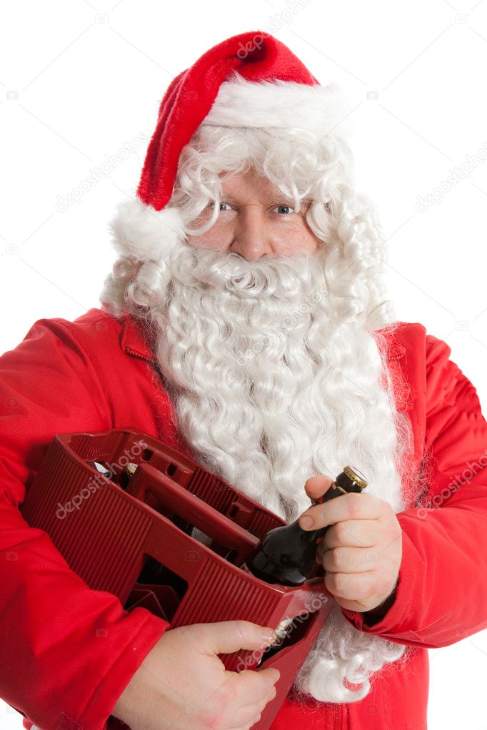 Santa Claus with beer