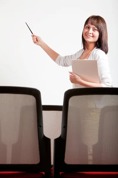 Business woman in the class — Stock Photo, Image