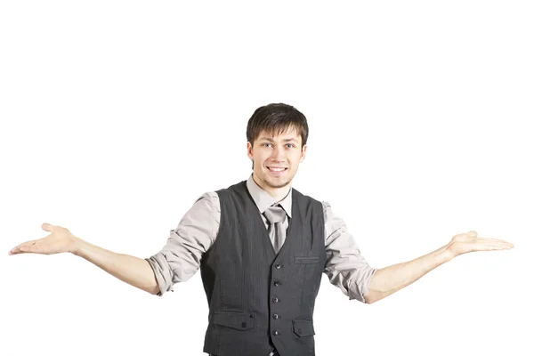 Young Businessman Shrugging His Shoulde — Stock Photo, Image