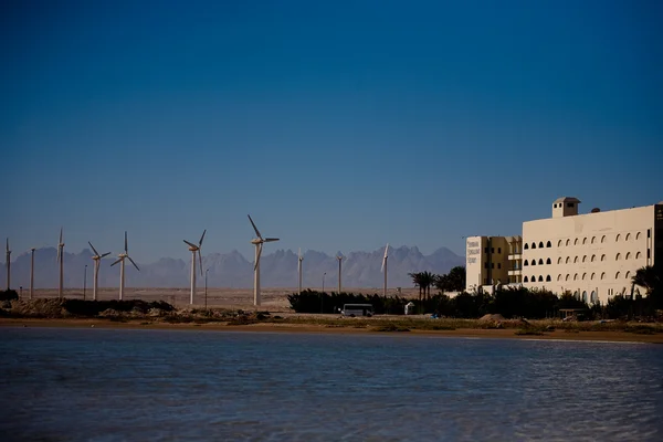 Stock image Panorama at windmills