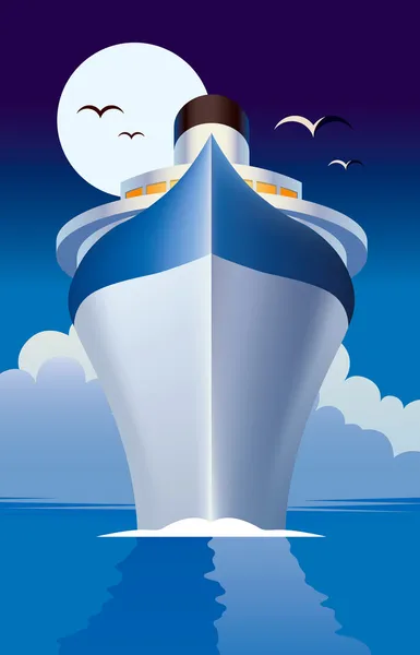 Gemi cruise - cruise liner — Stok Vektör