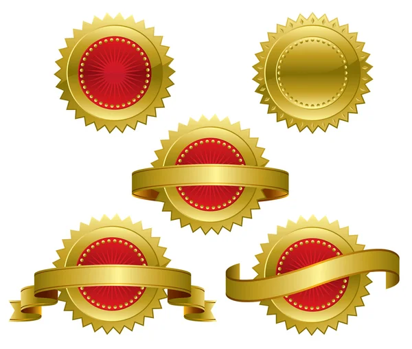 Altın Ödülü - madalya — Stok Vektör
