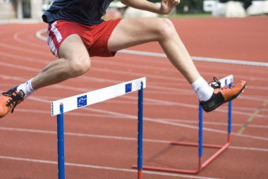 Jumping over the hurdle clipart