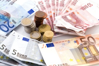 Money in europe clipart