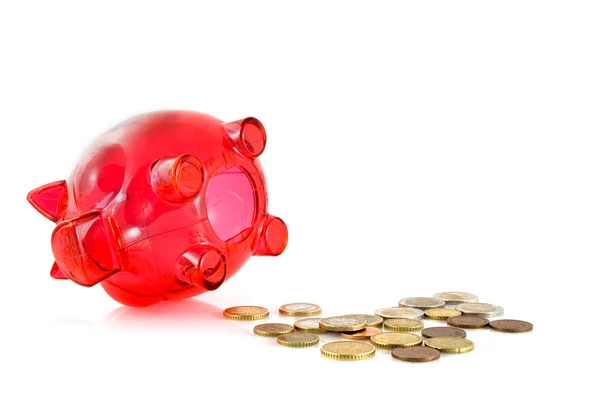 Cerdo rojo por ahorrar dinero —  Fotos de Stock