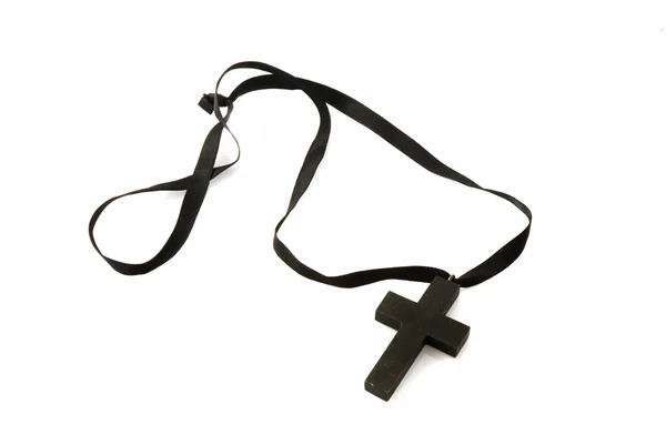 Simples cruz preta — Fotografia de Stock
