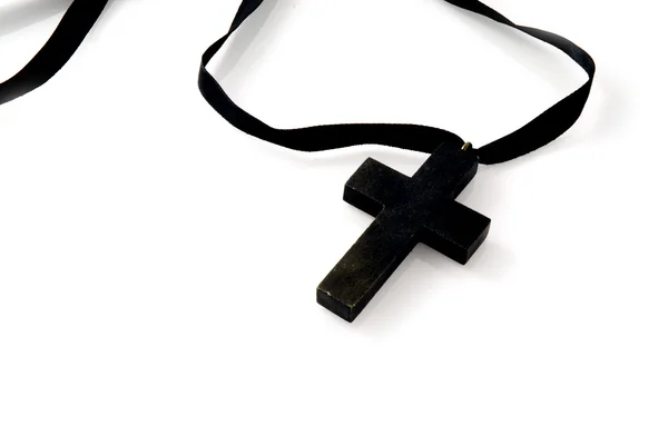 Jednoduchý dřevěný kříž — Stock fotografie
