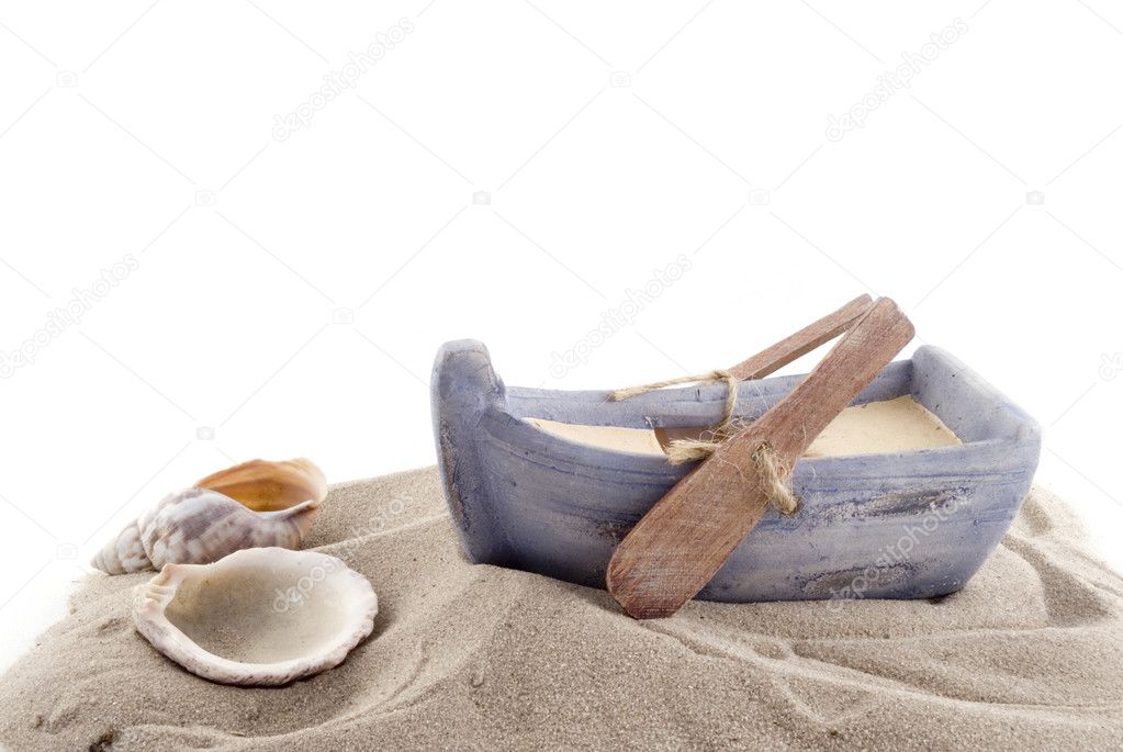 Rowboat with shells
