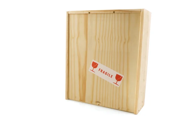 Izolovaná dřevěná krabice — Stock fotografie