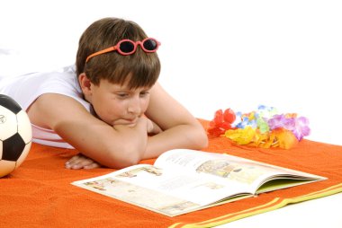 Reading kid clipart