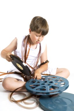 Winding up celluloid clipart